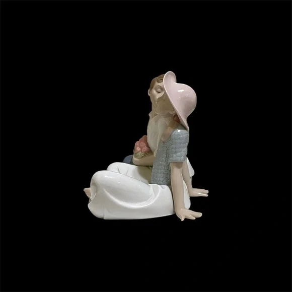 Nao By Lladro Stealing A Kiss Porcelain Figurine